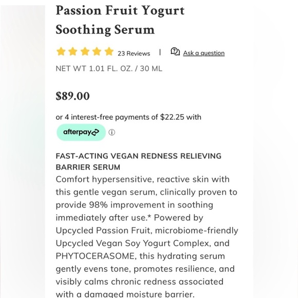 Byroe Passion Fruit Yogurt Soothing Serum 30ml NIB - Picture 15 of 16